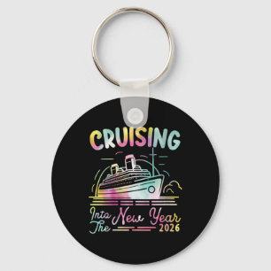 Womens Cruising Into New Year 2026 Countdown Party Keychain