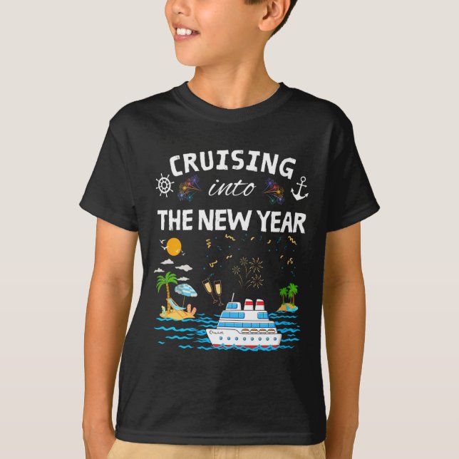 Womens Cruising Into New Year 2026 Match Family Va T-Shirt (Front)