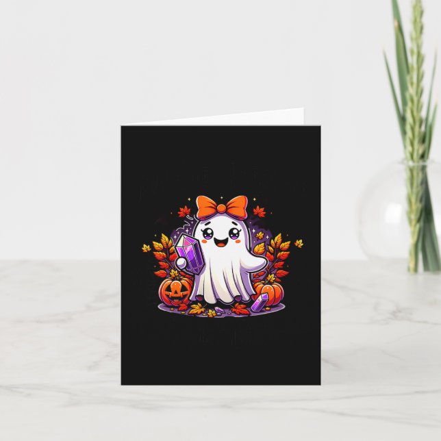 Womens Crystals Halloween Ghost Trendy Soky Bats N Card (Front)