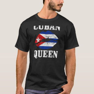 Womens Cuban Queen Cuba Flag Pride Vintage Girls P T-Shirt