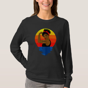 Womens Curly Black Afro African American T-Shirt