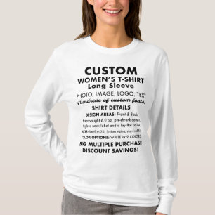 Women's Custom Personalized Long Sleeve T-Shirt