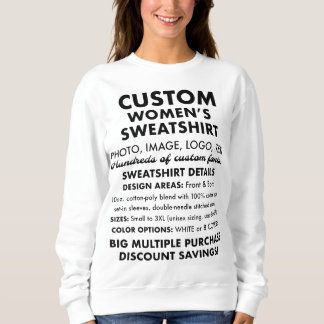 Women's Custom Personalized Sweatshirt - 9 Colours