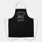 Women's Custom Text & Name Chef Cooking BBQ Apron