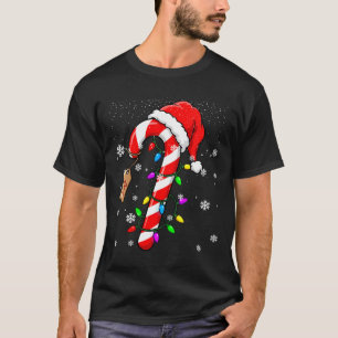 Womens Cute Christmas Candy Cane T-Shirt