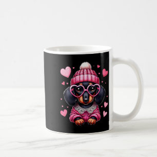 Women's Cute Dachshund Valentines Heart Dog Lover  Coffee Mug