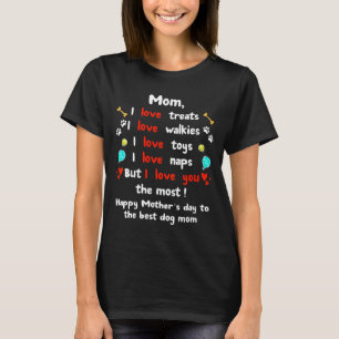 Womens cute dog mom mothers day, happy mothers day T-Shirt