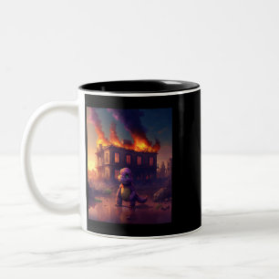 Womens Cute Japanese Style Otter Giant Sea Otter D Two-Tone Coffee Mug
