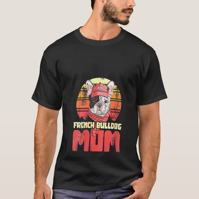 Womens Cute Pet Parent Animal Dog Mom French Bulld T-Shirt (Front)