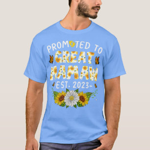 Womens Cute Promoted To Great Mamaw Est 2023 New M T-Shirt