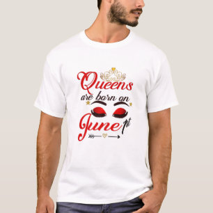 Womens Cute Queens Are Born On June 1St Gemini Bir T-Shirt