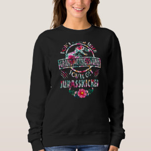 Womens Cute Rex Dinosaurs Grandmother Saurus Mothe Sweatshirt