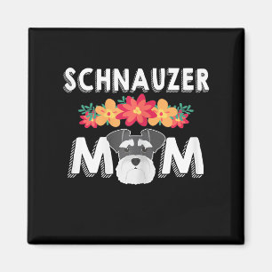 Womens Cute Schnauzer Mom Who Love Schnauzers Magnet