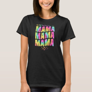 Womens Cute Soccer Mama Mom For Women Tie Dye Groo T-Shirt