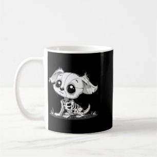 Womens Cute Spooky Skeleton Dog - Halloween Puppy Coffee Mug