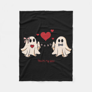 Womens Cute You're My Boo Ghost Cute Spooky Valent Fleece Blanket