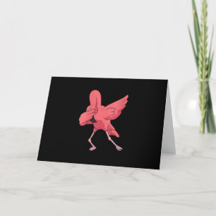 Womens Dabbing Flamingo Bird Cute Flamingo Pink Card