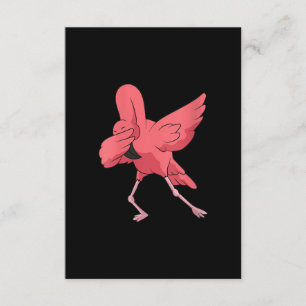 Womens Dabbing Flamingo Bird Cute Flamingo Pink Enclosure Card