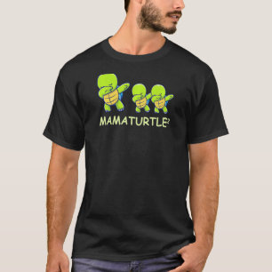 Womens Dabbing Mamaturtle Turtle Mom of Twins T-Shirt