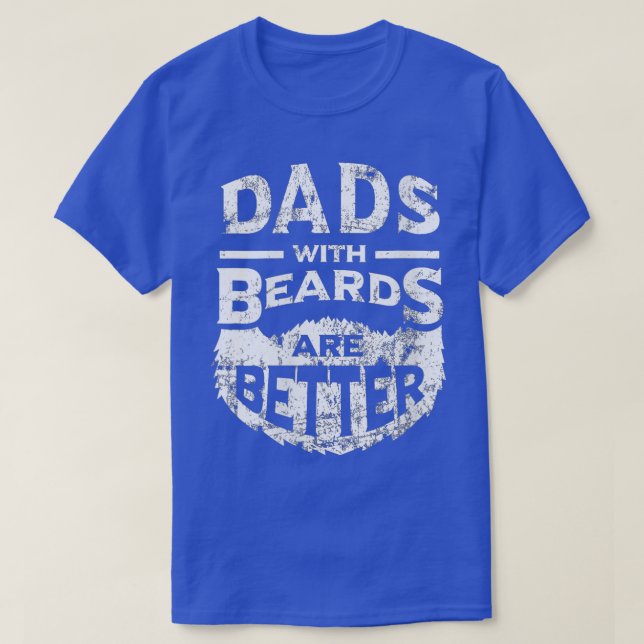 Womens Dads with Beards are Better Distressed VNec T-Shirt (Design Front)