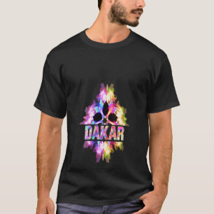 Womens Dakar Souvenir Retro Tie Dye Watercolor T-Shirt