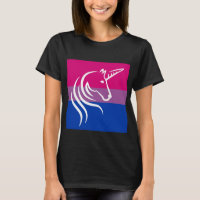 Women's Dark Unicorn Graphic Bi Pride T-Shirt