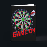 Womens Dartboard Game On - Red And Green V-neck Card<br><div class="desc">Womens Dartboard Game On - Red And Green V-neck</div>
