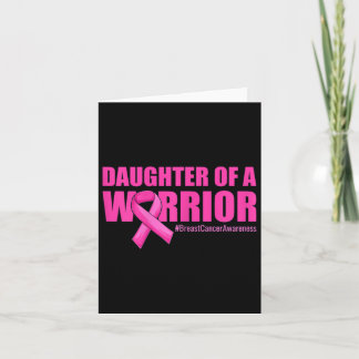 Womens Daughter Of A Warrior Mother Breast Cancer  Card
