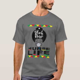 Womens Day Black Nurse 2022 Nurse Afro Black Histo T-Shirt