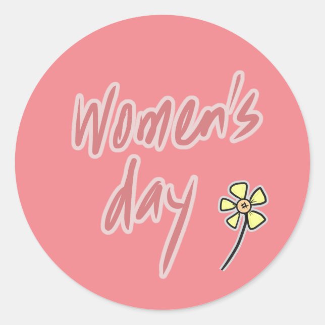 Women's Day Classic Round Sticker (Front)