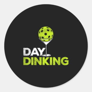 Womens day dinking pickleball funny pickle ball classic round sticker