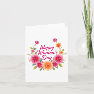Women's Day Floral Art – Empowerment Celebration D Card