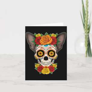 Womens Day Of The Souls Dead Day Sugarskull Dog Card