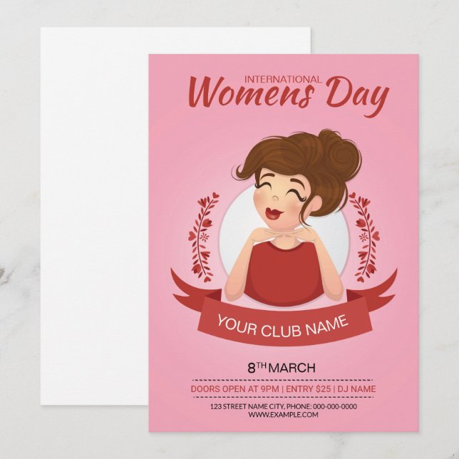 Womens Day Party Invitation (Front/Back)