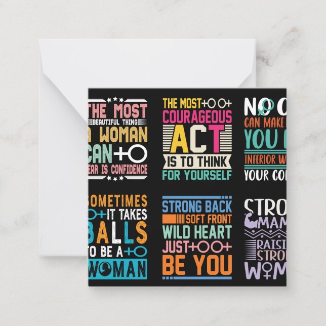 Women's Day T-shirt Design Card (Front)