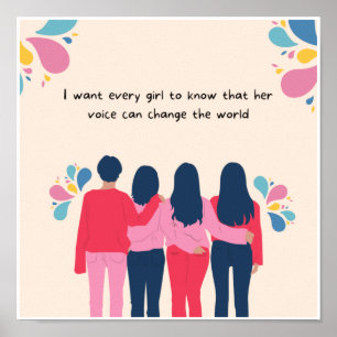 Women's day Theme cute Design Poster
