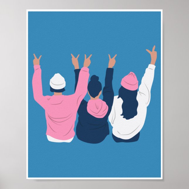 Women's day Theme cute Design Poster (Front)
