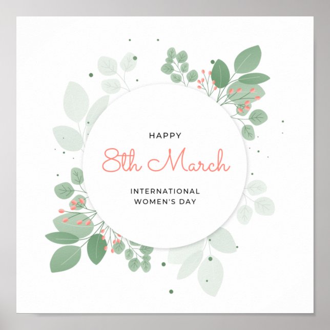 Women's day Theme cute Design Poster (Front)
