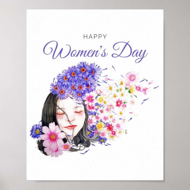 Women's day Theme cute Design Poster (Front)