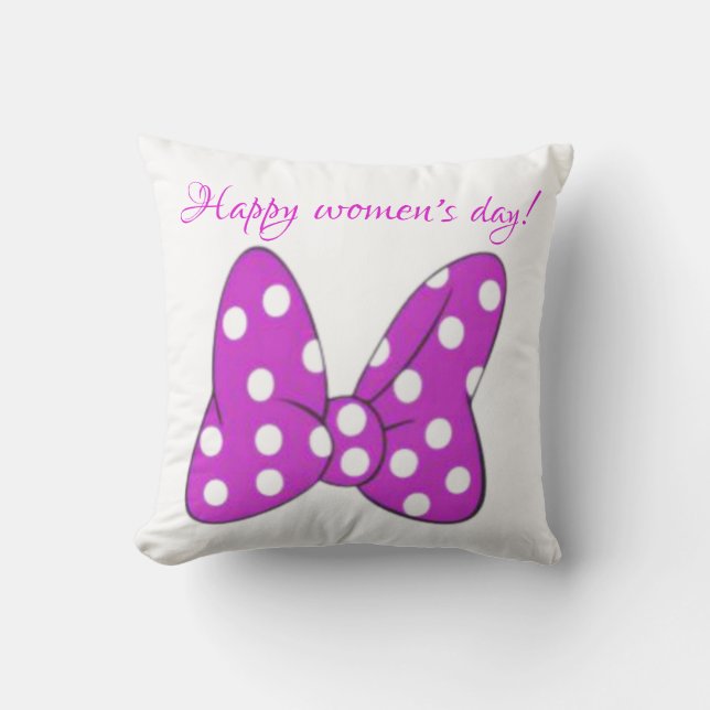Women's day throw pillow (Front)