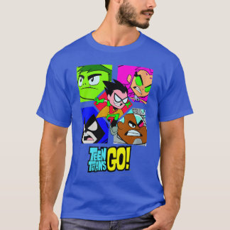 Womens DC Comicseenitans Go Group Shot Bo Up VNeck T-Shirt