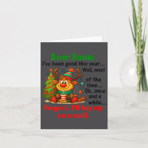 Womens Dear Santa I've Been Good This Year V-neck  Card