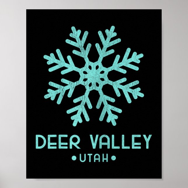 Womens Deer Valley Utah Skiing  Poster (Front)