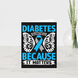 Womens Diabetes Awareness Because It S V-neck Card