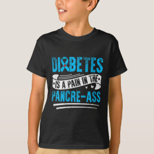 Womens Diabetes Is A Pain In The Pancre- V-neck T-Shirt