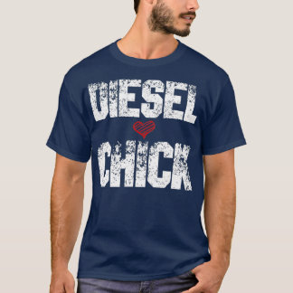 Womens Diesel Chick Trucker   Truck Drivers Gift T-Shirt