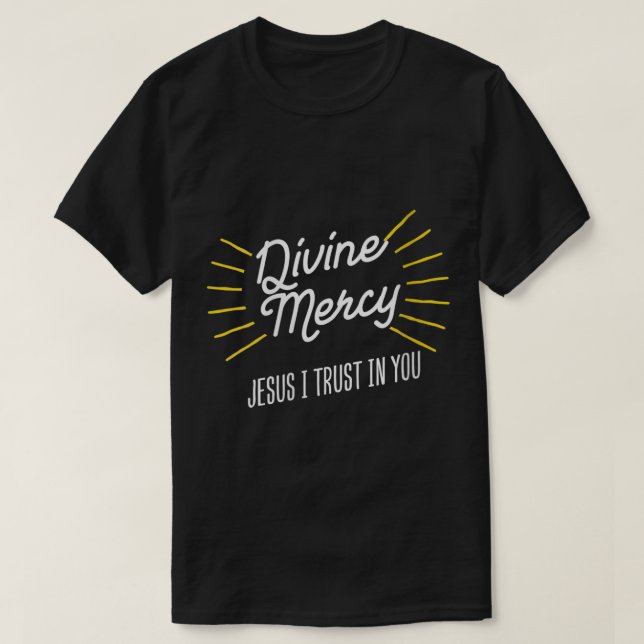 Womens Divine Mercy Jesus I Trust In You Catholic  T-Shirt (Design Front)