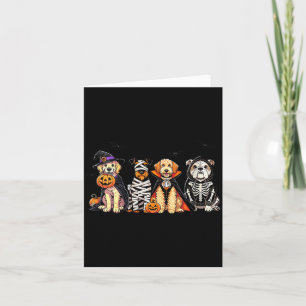 Womens Dog Ghost Cute Dog Dressed As Ghost Funny Card