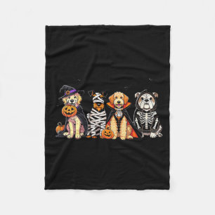 Womens Dog Ghost Cute Dog Dressed As Ghost Funny Fleece Blanket