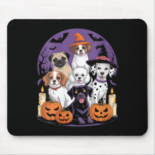 Womens Dog Ghost Cute Dog Dressed As Ghost Funny Mouse Pad